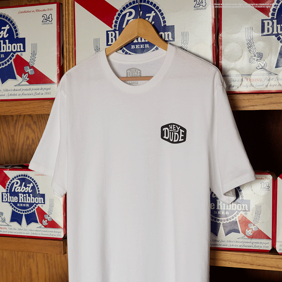 Pabst Blue Ribbon Crushed Can Tee - White - Image 2